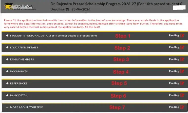 Dr Rajendra Prasad Scholarship 2026 Apply Online