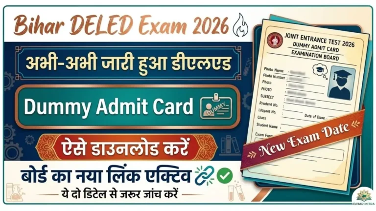 Bihar DELEd Admit Card 2026