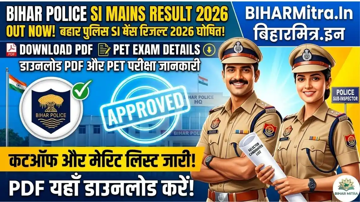 Bihar Police SI Mains Result 2026