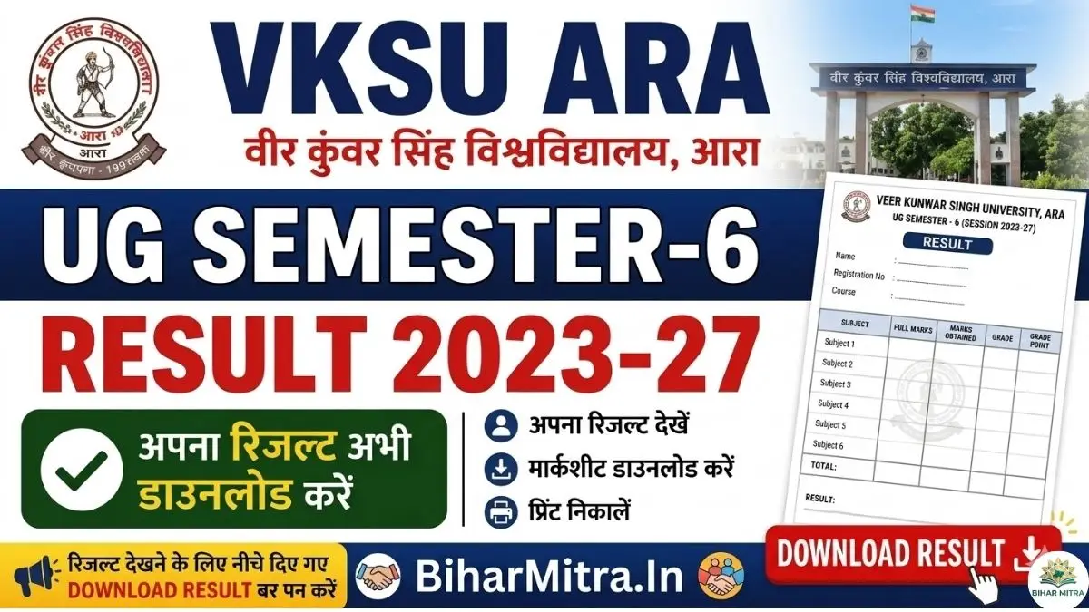 VKSU UG Semester 6 Result 2023-27