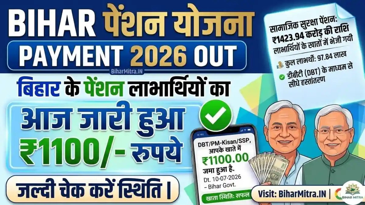 Bihar Pension Payment Status Check Online