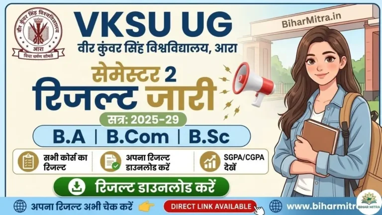 VKSU UG Semster 2 Result 2025-29