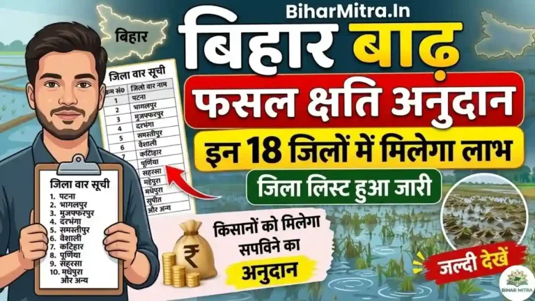 Bihar Badh Fasal Chhati Jila List 2026